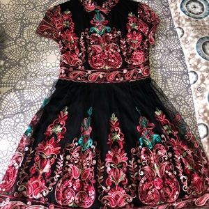 Beautiful embroidered mesh dress!